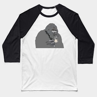 Gorilla sipping expresso Baseball T-Shirt